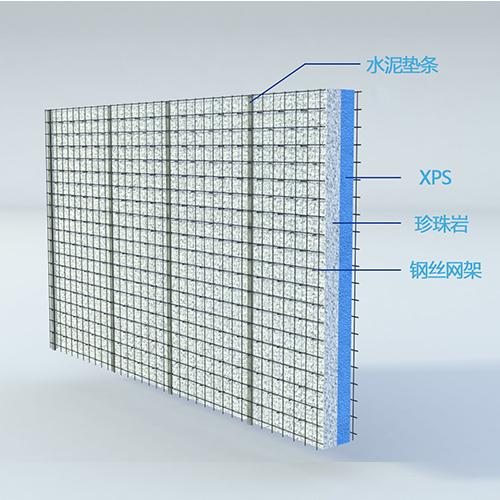 卉原装配式墙体钢丝网架珍珠岩复合保温外墙板